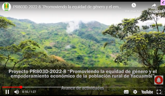 Promoviendo la equidad de género y el empoderamiento económico de la población rural de Yacuambi”, cofinanciado Xunta de Galicia, ejecutado por Fundación Mujeres y Fundación Humana Pueblo a Pueblo Ecuador.