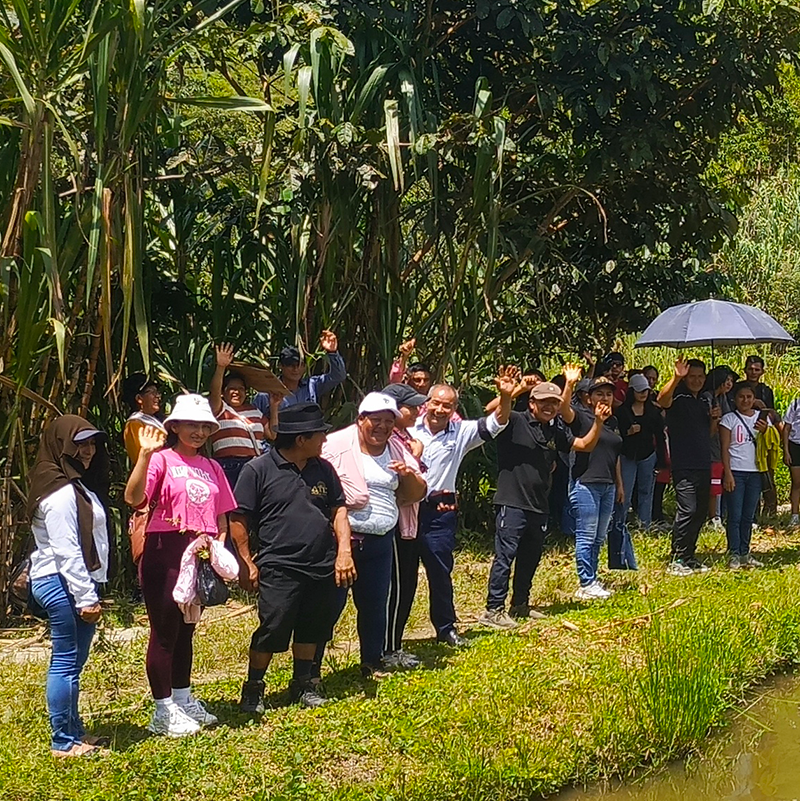 Productores de huertos familiares, artesanías y tilapia de Centinela del Cóndor participaron en un intercambio de experiencias en Yacuambi