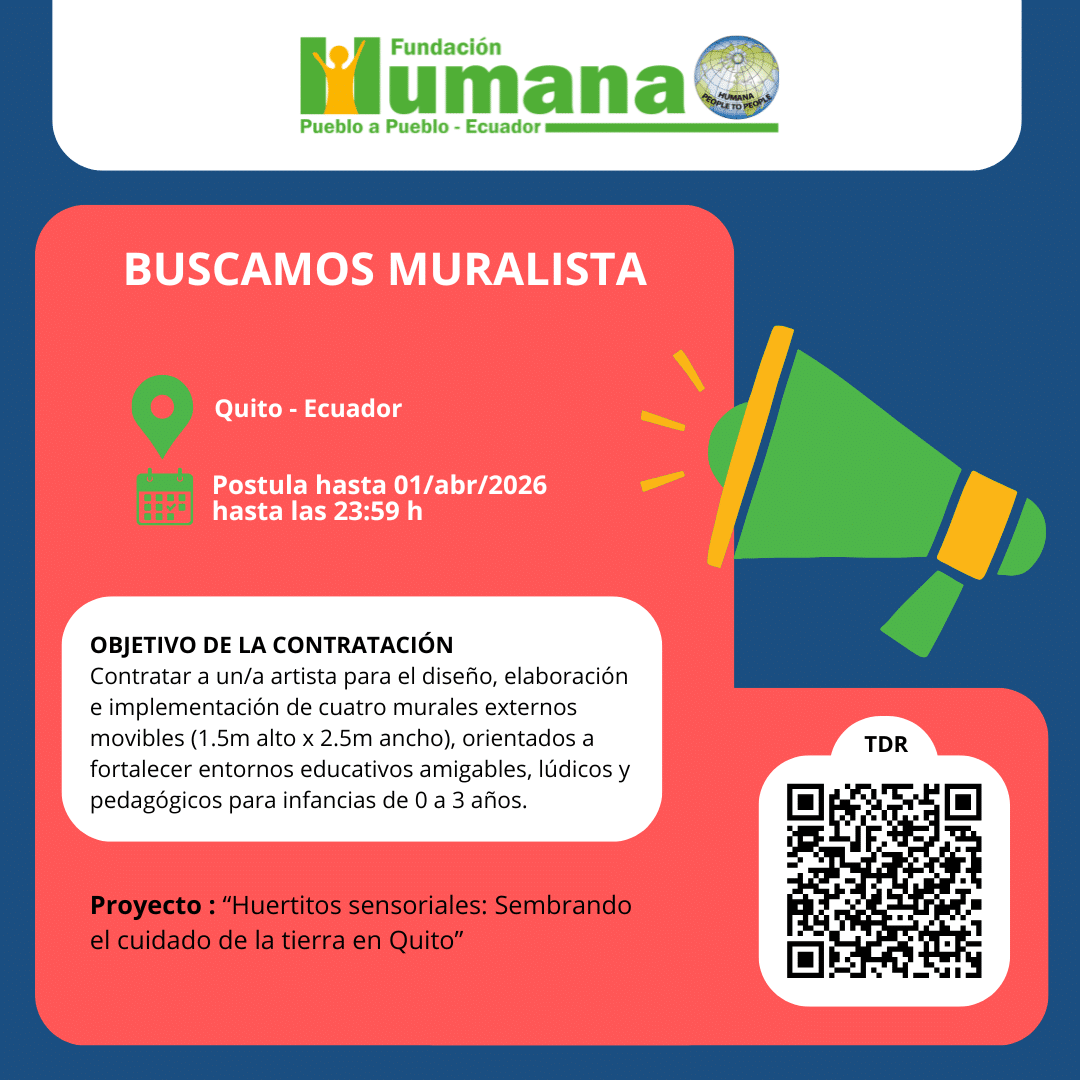 Convocatoria abierta para Artista Muralista en Quito