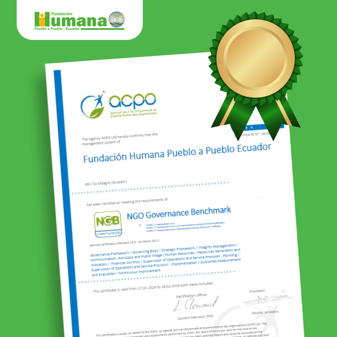 OBTUVIMOS CERTIFICACIÓN INTERNACIONAL NGO QUE RECONOCE ESTÁNDARES DE TRANSPARENCIA Y GOBERNANZA