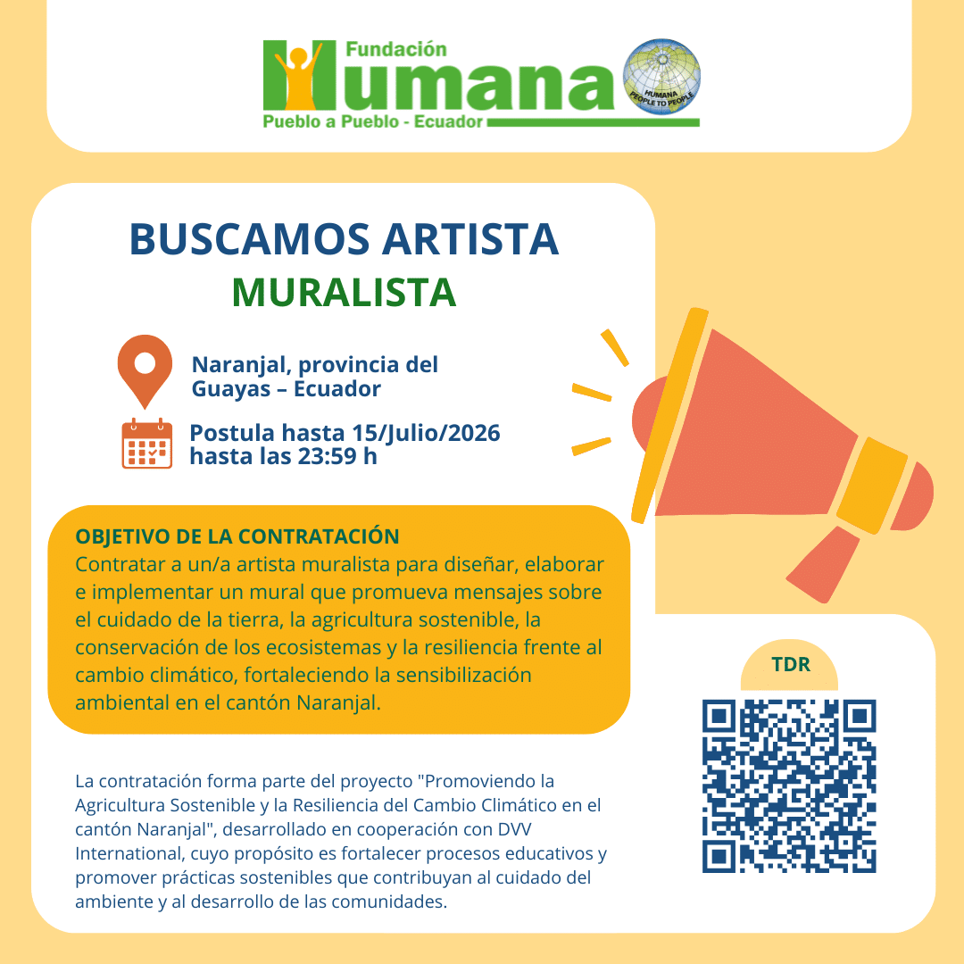 CONVOCATORIA ABIERTA ARTISTA MURALISTA EN NARANJAL